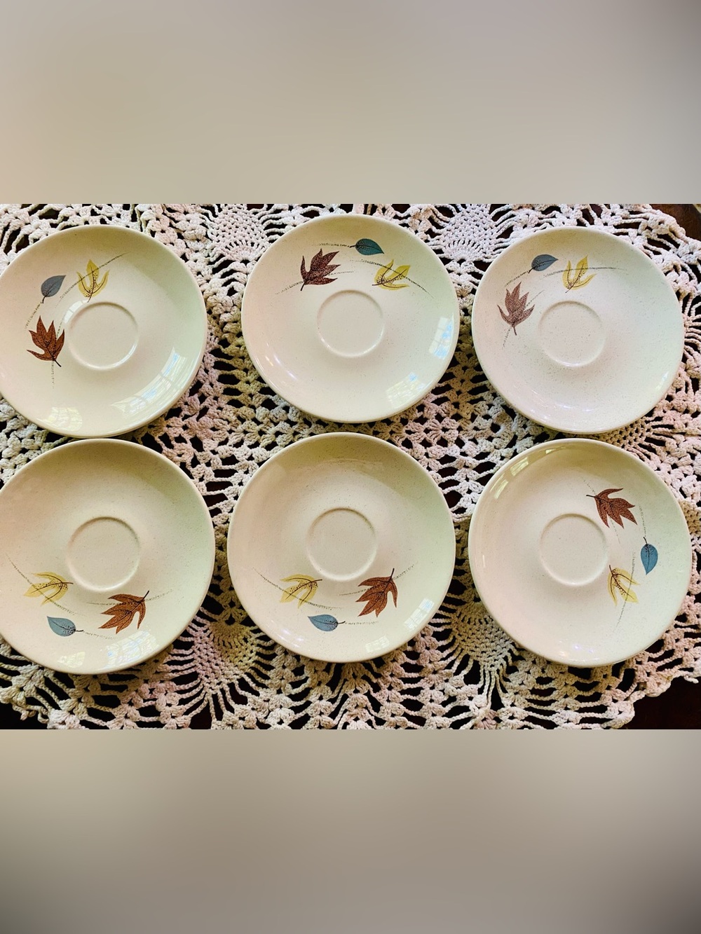 6 Vintage Franciscan Saucers